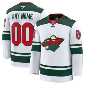 Män Ishockey Minnesota Wild tröja med eget tryck Fanatics Premium 2024-25 Vit Borta